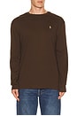 view 4 of 5 Long Sleeve Crewneck T-Shirt in Nutmeg Brown