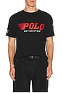 view 3 of 4 Motorsport Print Short Sleeve T-Shirt in Polo Black