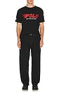 view 4 of 4 Motorsport Print Short Sleeve T-Shirt in Polo Black