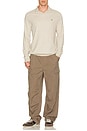 view 2 of 5 Long Sleeve Textured Johnny Collar Polo in Expedition Dune Heather