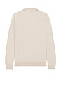 view 4 of 5 Long Sleeve Textured Johnny Collar Polo in Expedition Dune Heather