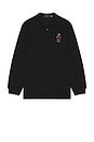view 1 of 5 Long Sleeve Novelty Holiday Bear Polo in Black