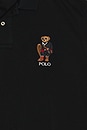 view 3 of 5 Long Sleeve Novelty Holiday Bear Polo in Black