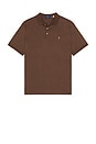 view 4 of 5 Short Sleeve Soft Touch Polo in Nutmeg Brown Heather