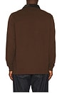 view 2 of 5 Long-sleeve Jersey Knit Novelty Bear Rugby Polo W/ Cord Collar in Branch Brown