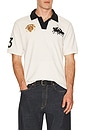 view 1 of 6 Short Sleeve Jersey Knit Crest Logo Johnny Collar Polo in Nevis Polo Black