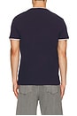 view 2 of 5 Short Sleeve Stretch Mesh Crewneck Tee W Tipping Collar in Newport Navy