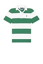 view 4 of 5 POLO À RAYURES SHORT SLEEVE JERSEY KNIT ICONIC RUGBY in Antique Green & Oxford White