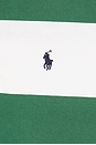 view 5 of 5 POLO À RAYURES SHORT SLEEVE JERSEY KNIT ICONIC RUGBY in Antique Green & Oxford White