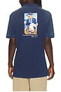view 1 of 5 Short Sleeve Mesh Novelty Bear Polo in Medium Indigo