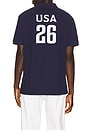 view 2 of 5 Short Sleeve USA Mesh Polo in Newport Navy
