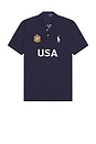 view 4 of 5 Short Sleeve USA Mesh Polo in Newport Navy