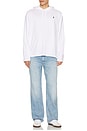 view 3 of 5 Long Sleeve Jersey Knit Hooded T-shirt in White
