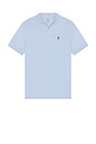 view 4 of 5 Short Sleeve Stretch Mesh Polo in Pebble Blue