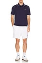 view 3 of 5 Short Sleeve Half Zip Polo in Newport Navy