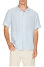 view 1 of 4 Linen Andy Camp Shirt in Office Blue