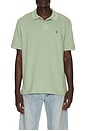 view 1 of 5 Short Sleeve Mesh Polo in Light Green
