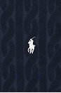 view 5 of 5 Short Sleeve Cable Terry Johnny Collar Polo in Newport Navy