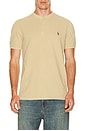 view 1 of 5 Short Sleeve Garment Dyed Featherweight Mesh Henley T-Shirt in Vintage Khaki