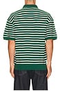 view 2 of 5 Jacquard Textured Striped Polo in New Forest & Nevis