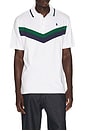 view 1 of 5 Soft Touch Chest Stripe Polo in White