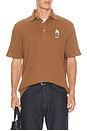 view 1 of 5 Short Sleeve Basic Mesh Litchfield Bear Polo in Luggage Brown