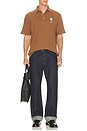 view 4 of 5 Short Sleeve Basic Mesh Litchfield Bear Polo in Luggage Brown