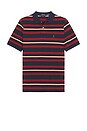 view 5 of 5 Short Sleeve Yarn-Dyed Mesh Polo in Newport Navy Multi