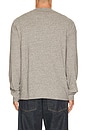 view 2 of 5 Long Sleeve Slub Jersey Henley T-Shirt in Dark Vintage Heather