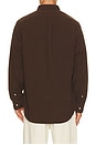 view 2 of 5 Brushed Flannel Sport Shirt in Nutmeg Brown