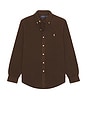 view 5 of 5 Brushed Flannel Sport Shirt in Nutmeg Brown