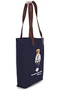 view 3 of 6 Canvas Bear Tote in Newport Navy