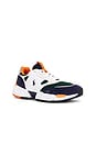 view 2 of 6 Jogger Sneaker in White, Navy, Forest, & Orange