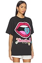 view 2 of 4 Sweethearts Kiss Me Tee in Black Pigment