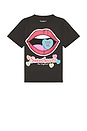 view 4 of 4 Sweethearts Kiss Me Tee in Black Pigment