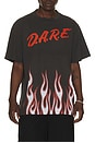 view 1 of 4 D.A.R.E. Flames Tee in Black Pigment