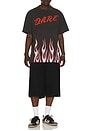 view 3 of 4 D.A.R.E. Flames Tee in Black Pigment