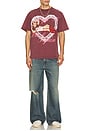 view 4 of 4 Britney Spears Heart Tee in Dark Mauve