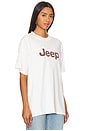 view 3 of 5 Jeep Road Less Traveled Boxy Tee in Cream Pigment