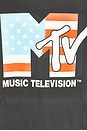 view 3 of 4 MTV U.S.A. Boxy Tee in Black Pigment