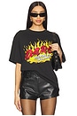view 1 of 4 D.A.R.E. FIRE ボクシーTシャツ in Black Pigment