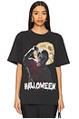 view 1 of 4 Halloween Moon Boxy Tee in Black Pigment