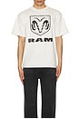 view 3 of 4 RAM LOGO 박스 티셔츠 in Natural