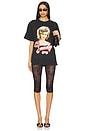 view 4 of 4 Grease Sandy Boxy Tee in Black Pigment