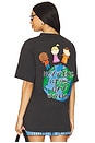 view 1 of 4 D.A.R.E. Globe Boxy Tee in Black Pigment