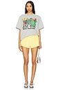 view 4 of 4 MTV Floral Boxy Tee in Grey Pigment