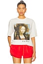 view 1 of 4 T-SHIRT BOXY LEONARDO DA VINCI GINEVRA DE' BENCI in Cream Pigment
