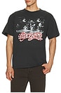 view 3 of 4 Aerosmith Singing Boxy Tee in Black Pigment