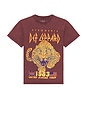view 1 of 4 Def Leppard Pyromania Tee in Burgundy