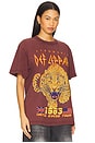 view 2 of 4 Def Leppard Pyromania Tee in Burgundy